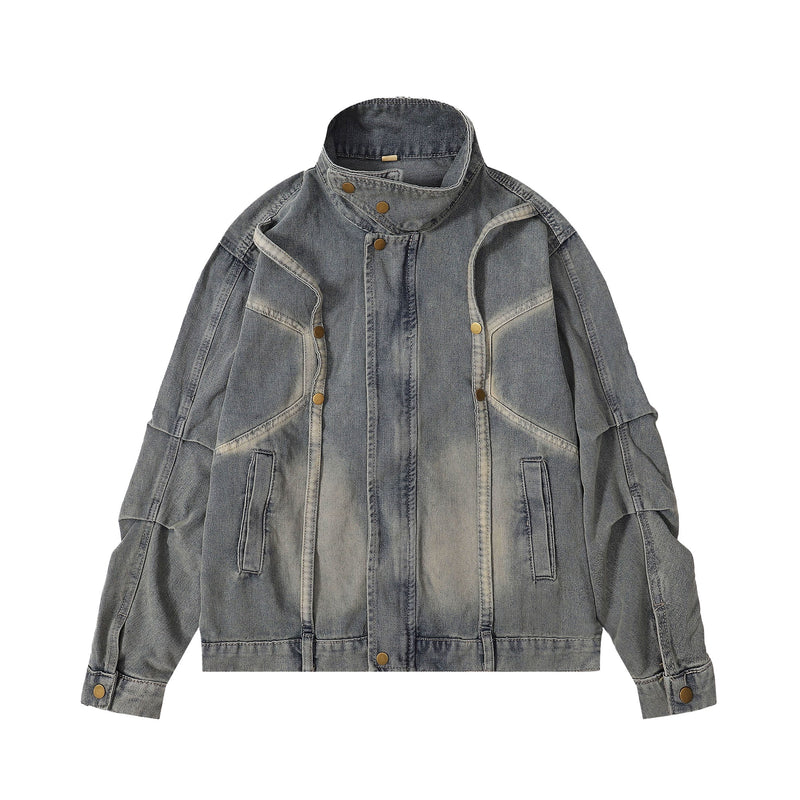 HIGH COLLAR DENIM JACKET