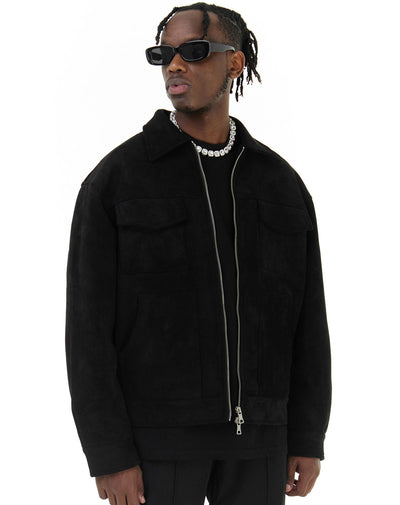 SUEDE CARGO JACKET