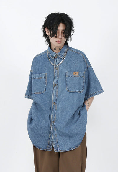 DENIM BUTTON UP