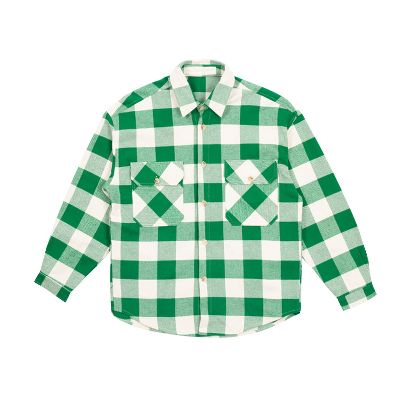 GREEN & WHITE FLANNEL