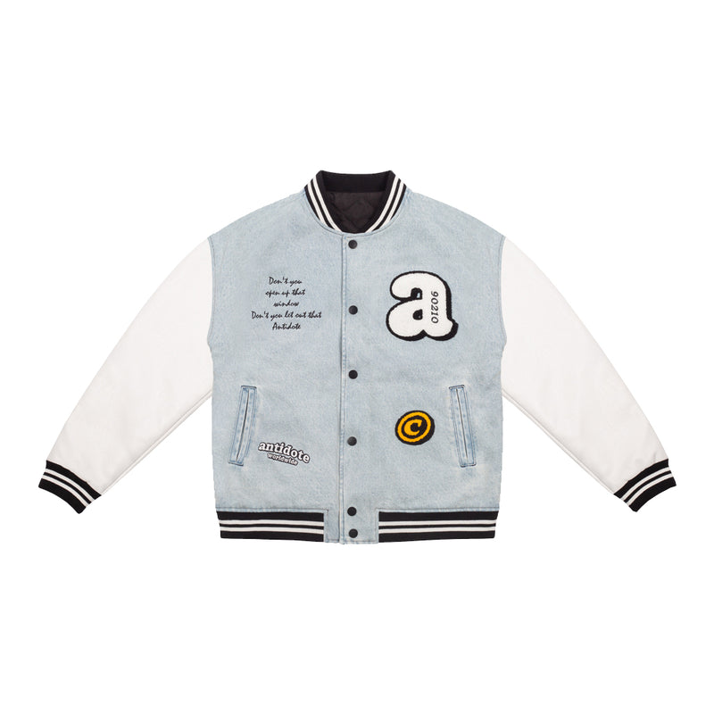 BABY BLUE VARSITY JACKET