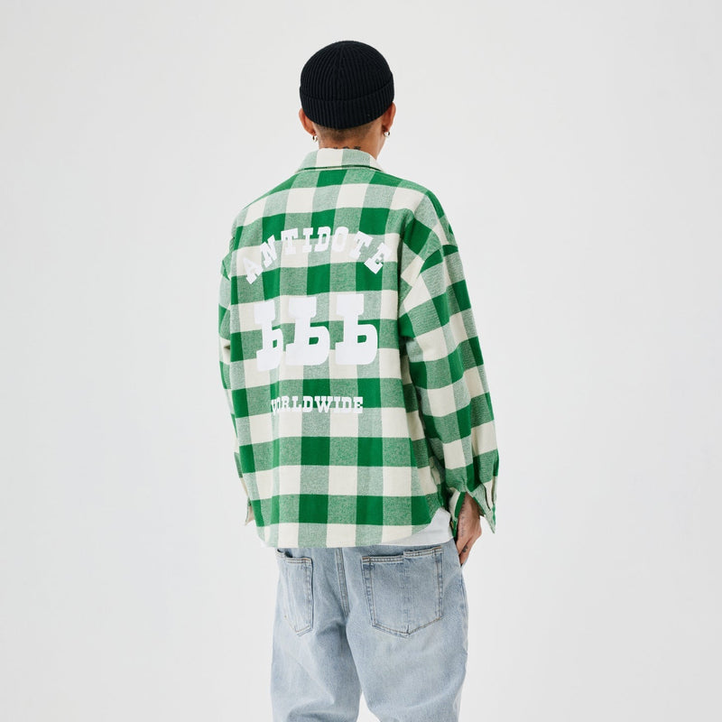 GREEN & WHITE FLANNEL